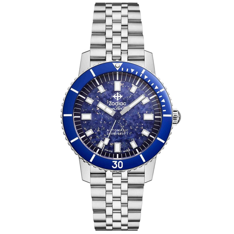 Zodiac Super Sea Wolf Compression Diver Automatic Lapis Lazuli SS