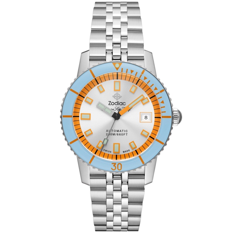 Zodiac ZO9304 Super Sea Wolf Compression Automatic Pastel Blue
