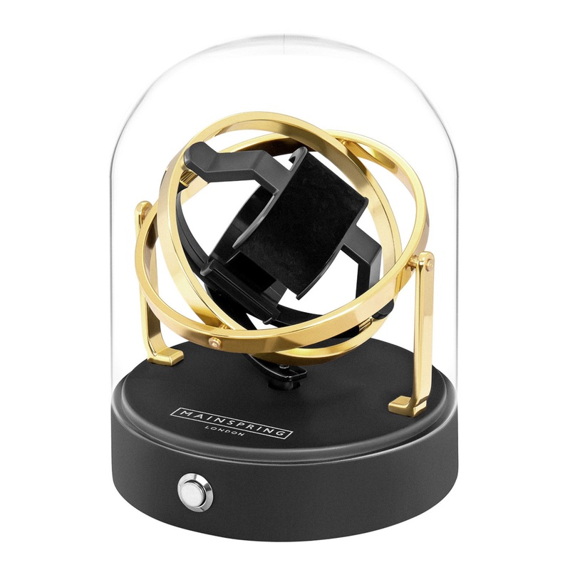 Mainspring Astronomy Gyroscope Watch Winder Gold Saturn