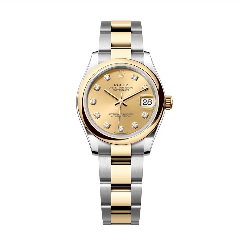 Datejust 31 Yellow Gold Two-Tone Champagne Diamond