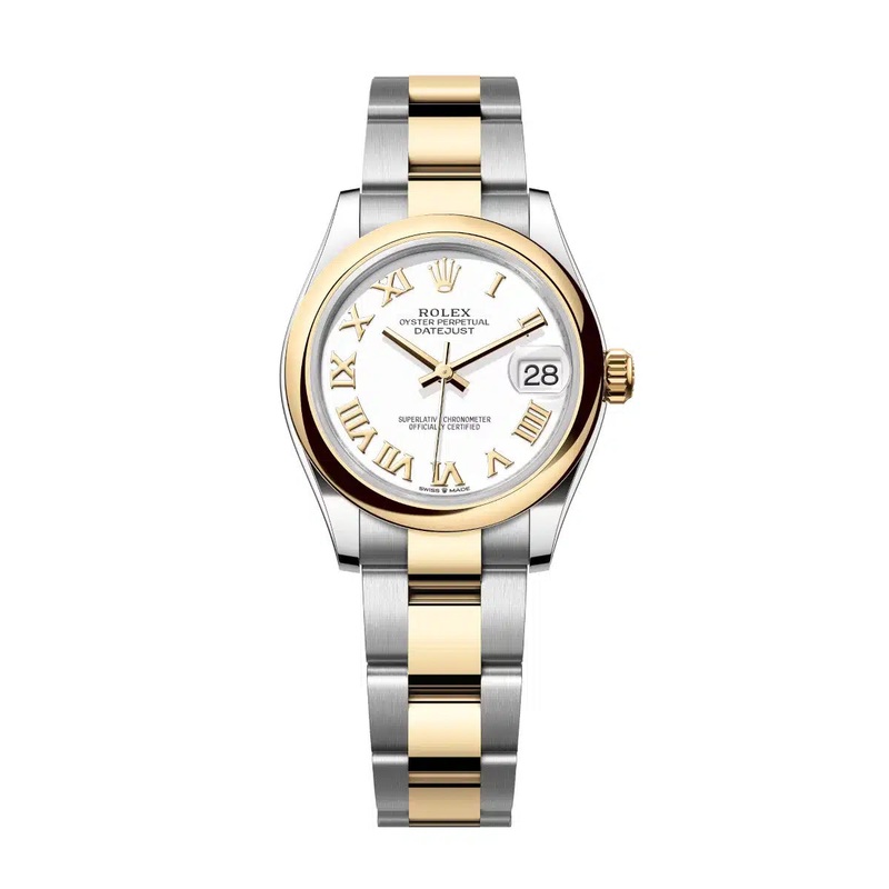 Datejust 31 Yellow Gold Two-Tone White Roman
