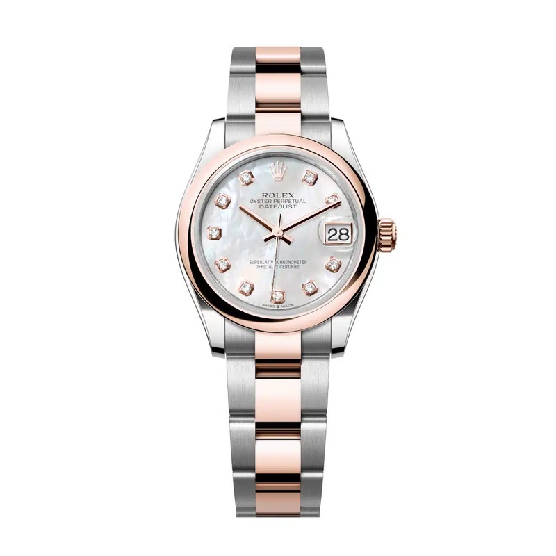 Datejust 31 Everose Gold Two-Tone Mother of Pearl Diamond