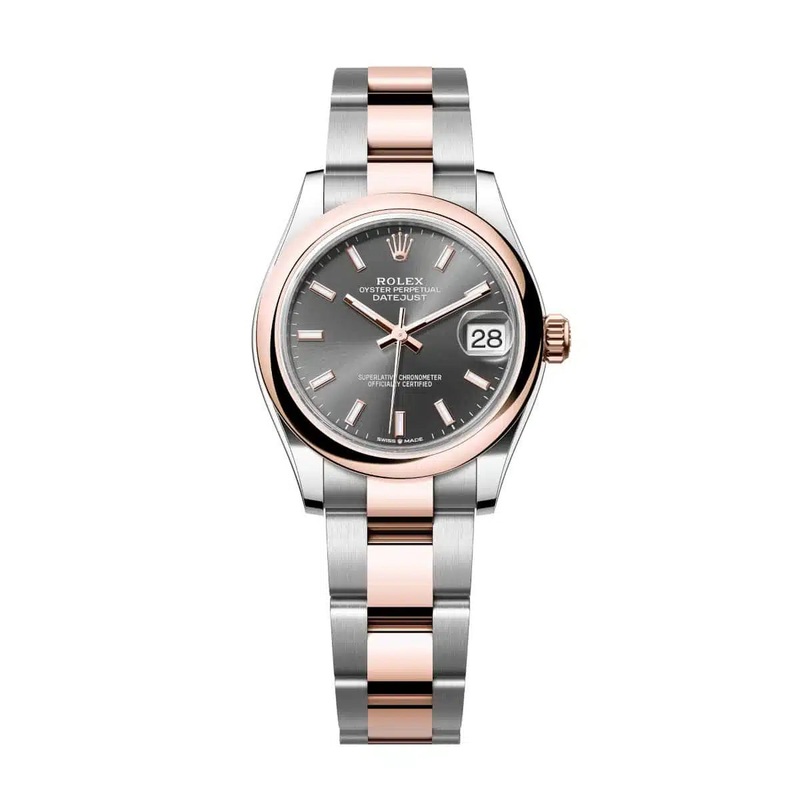 Datejust 31 Everose Gold Two-Tone Slate Index