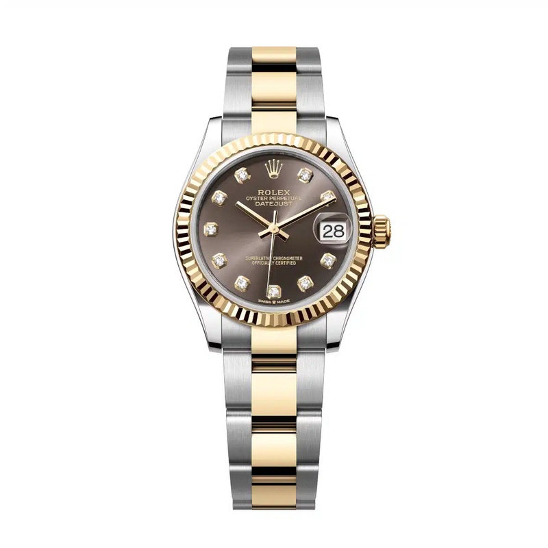 Datejust 31 Yellow Gold Two-Tone Dark Grey Diamond