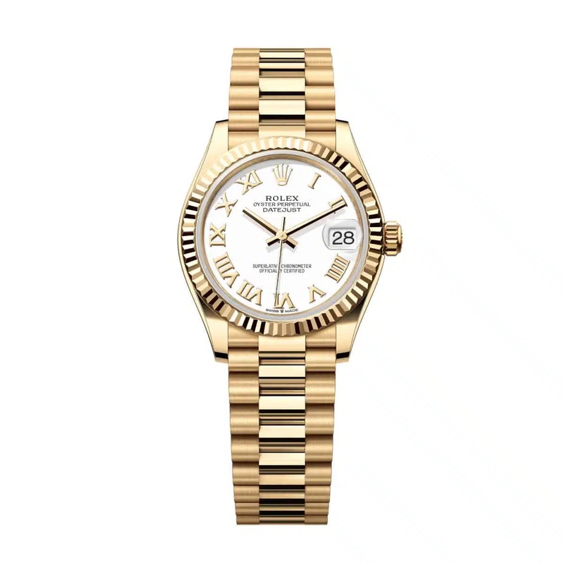 Datejust 31 Yellow Gold White Roman