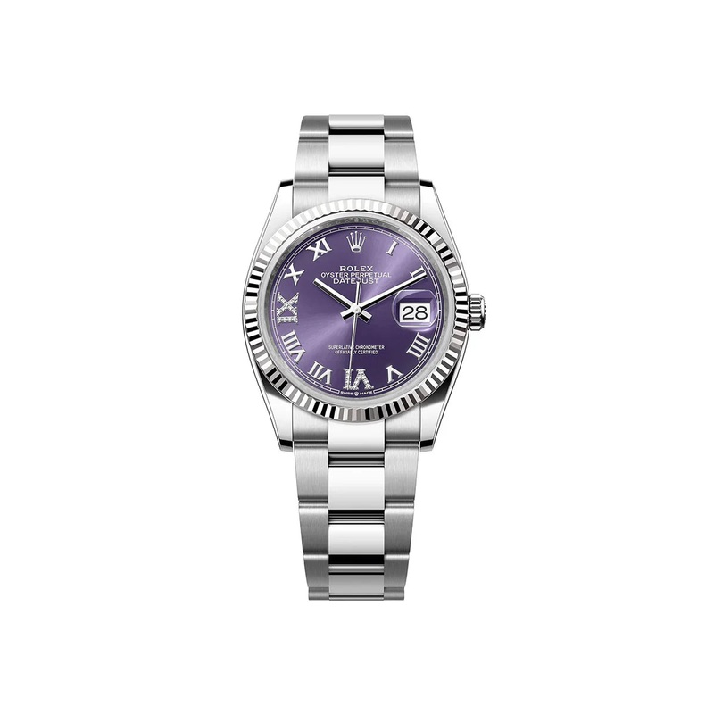 Datejust 36 Aubergine Roman Diamond