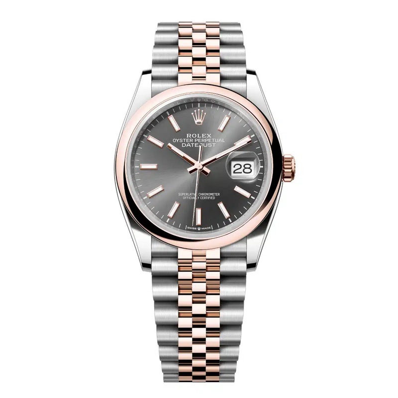 Datejust 36 Everose Gold Two-Tone Slate Index