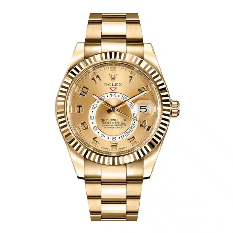 Sky-Dweller Yellow Gold Champagne Roman