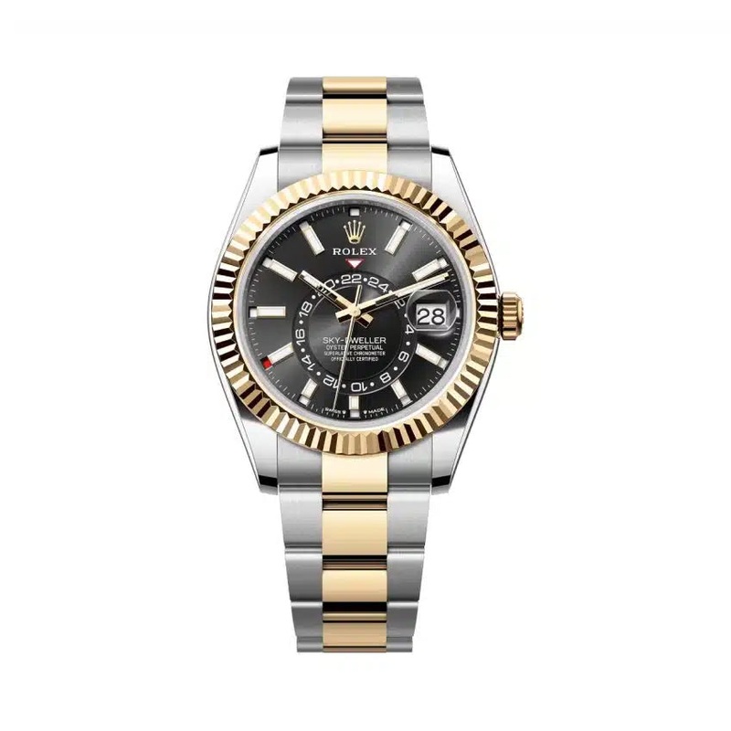 Sky-Dweller Yellow Gold Two-Tone Bright Black