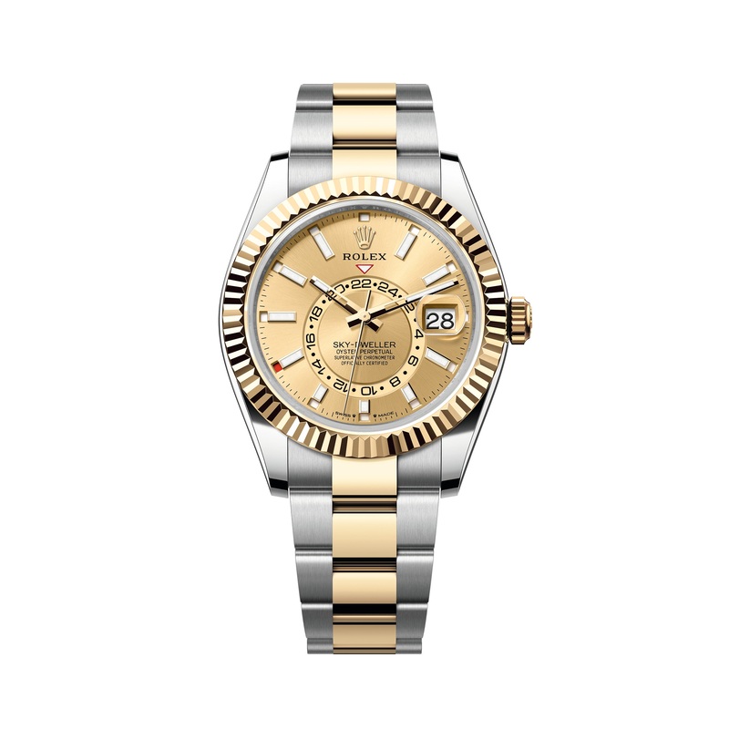 Sky-Dweller Yellow Gold Two-Tone Champagne
