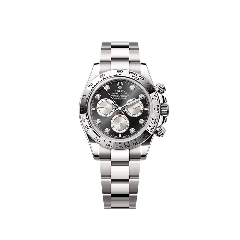Cosmograph Daytona White Gold Bright Black & Steel Diamond