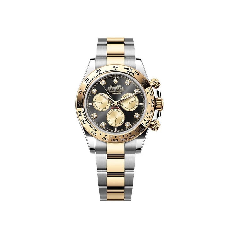 Cosmograph Daytona Yellow Gold Two-Tone Bright Black Diamond