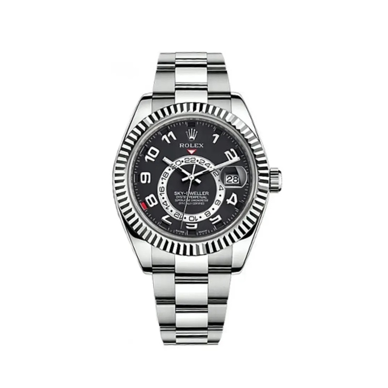 Sky-Dweller White Gold Bright Black Roman