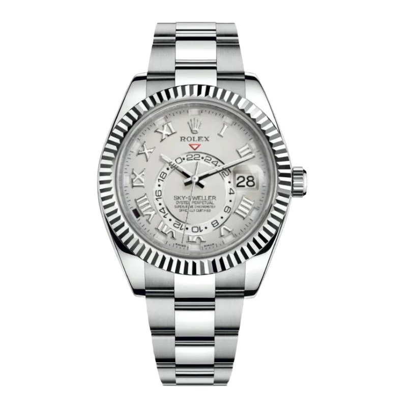 Sky-Dweller White Gold Ivory Roman