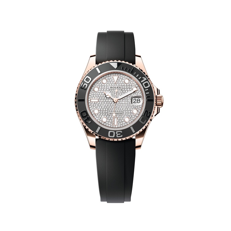 Yacht-Master 37 Everose Gold Oysterflex Diamond-Paved