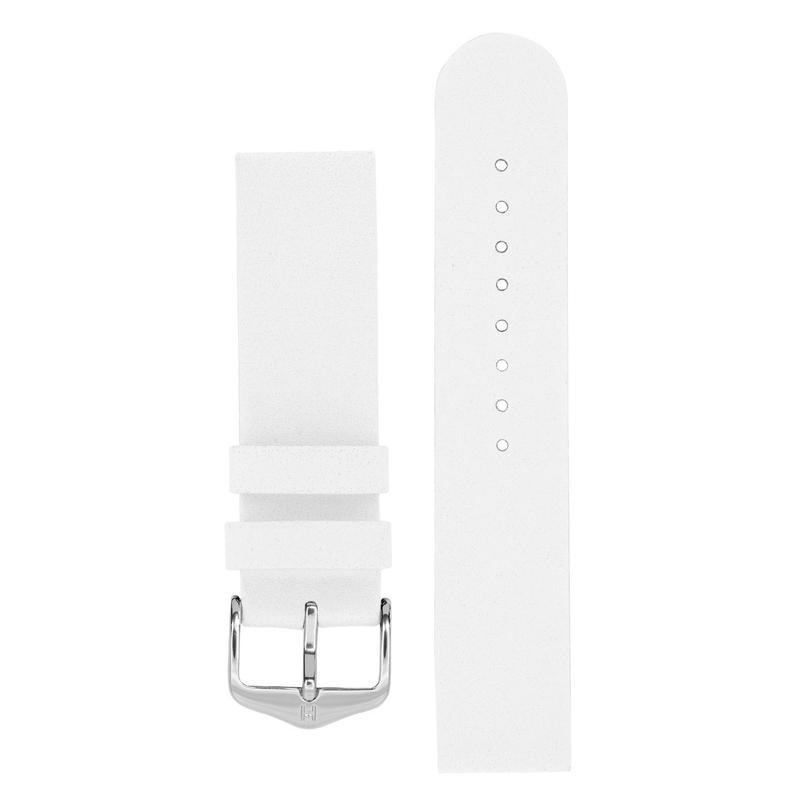 Hirsch SCANDIC Calf Leather Watch Strap in WHITE