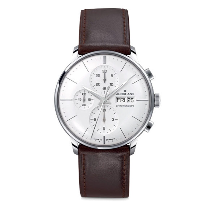 Junghans Meister Chronoscope Men’s White/Brown Watch 27/4120.03