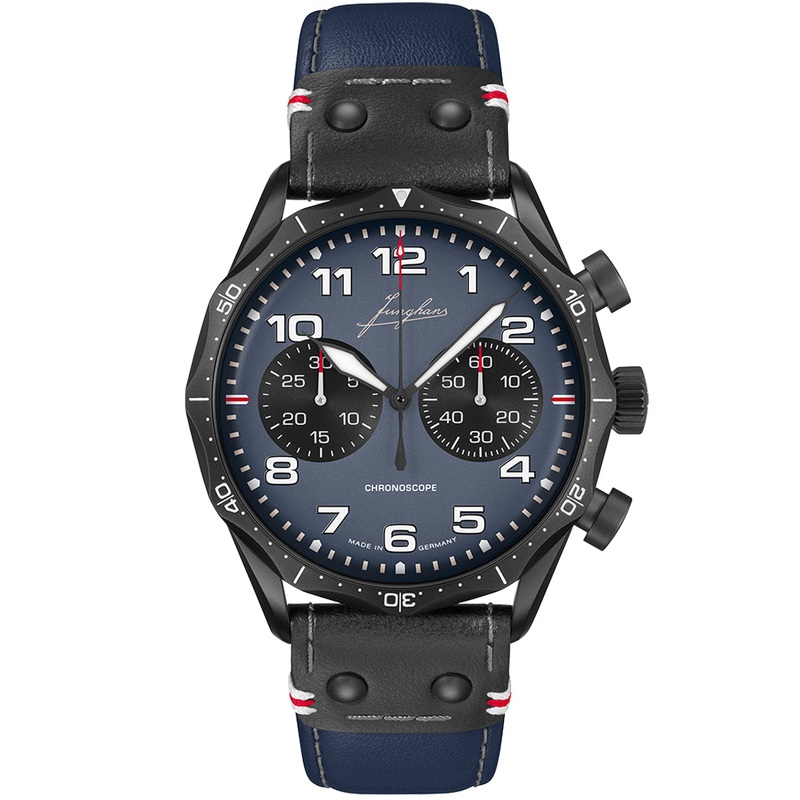 Junghans Meister Pilot Chronoscope Men’s Navy Blue Watch 27/3396.00