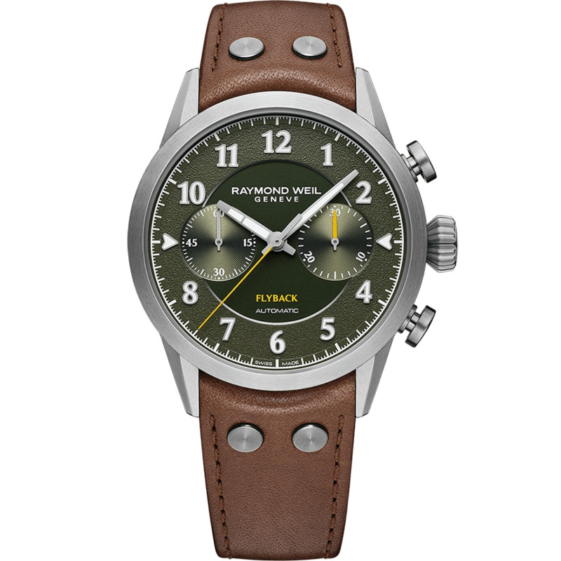 Raymond Weil Freelancer Men’s Pilot Flyback Chrono Watch 7783-TIC-05520