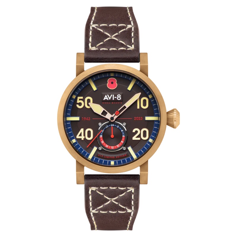 AVI-8 80th Anniversary Royal British Limited Edition Mens Carbon Brown AV-4108-RBL-05