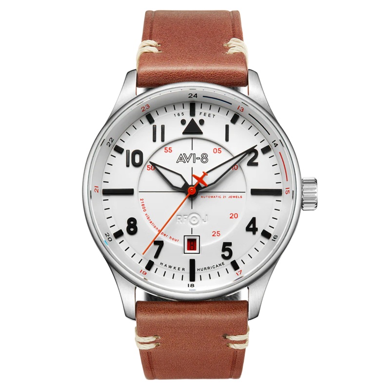 AVI-8 Kent Automatic Men’s White Brown Watch AV-4094-01