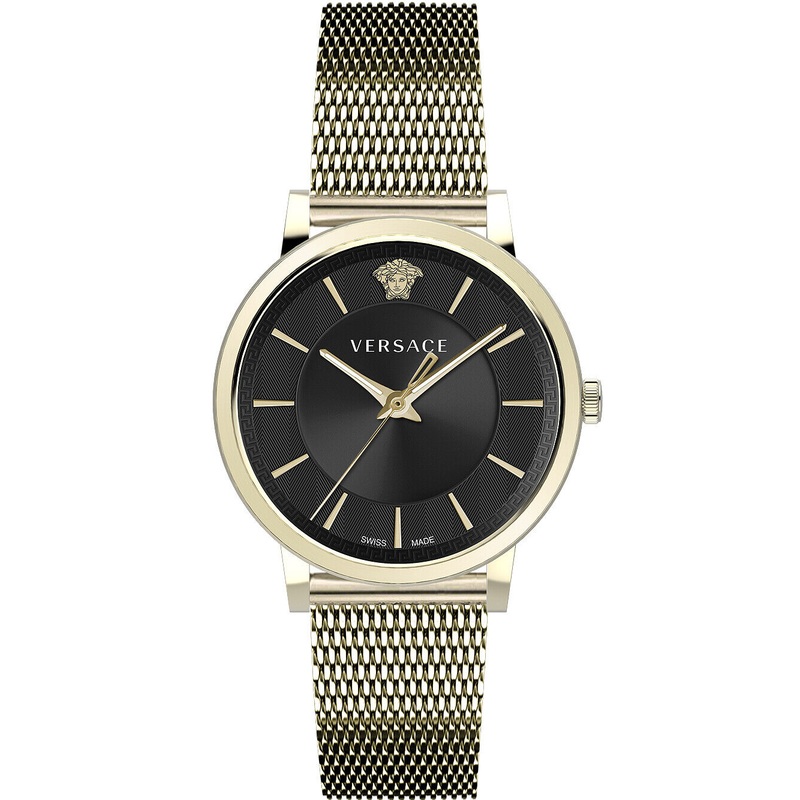 Versace Men’s Watch V-Circle Black Gold Bracelet VE5A00920