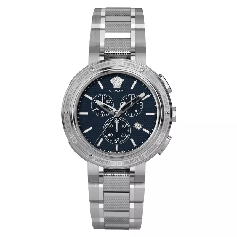 Versace Men’s Watch V-Extreme Pro 46mm Blue Bracelet VE2H00321