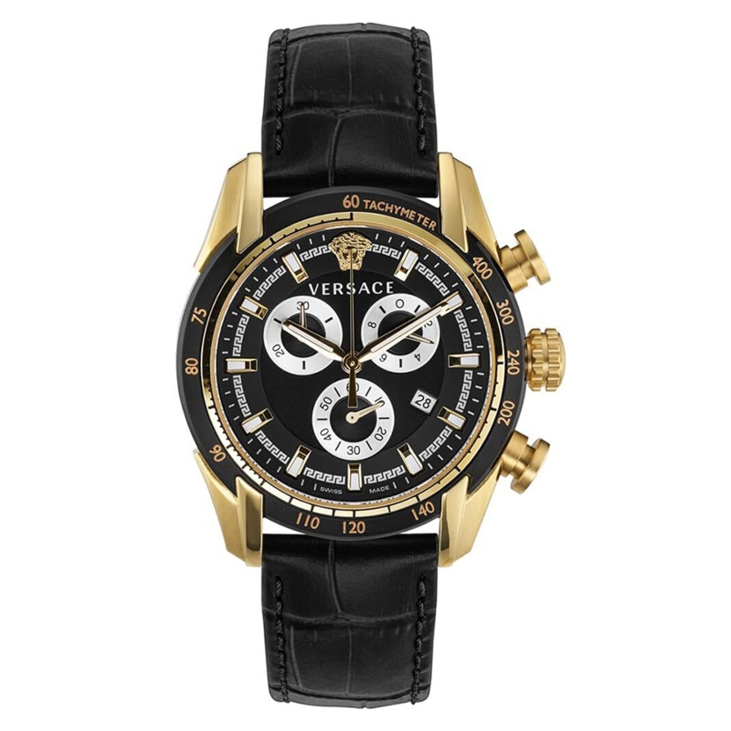 Versace Men’s Watch V-Ray 44mm Black Gold VE2I00921