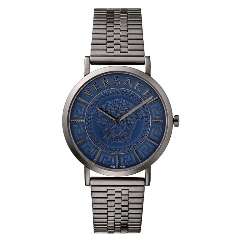 Versace Men’s Watch V-Essential Blue Black Bracelet VEJ401021