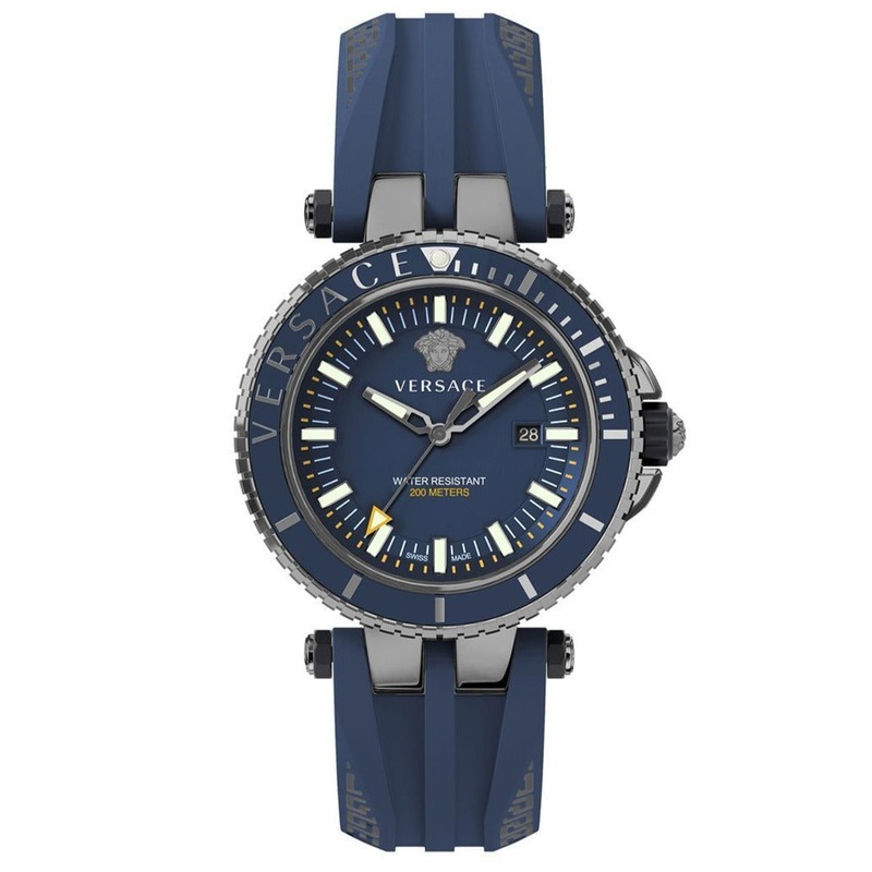 Versace Men’s Watch V-Race Diver 46mm Blue VEAK00218