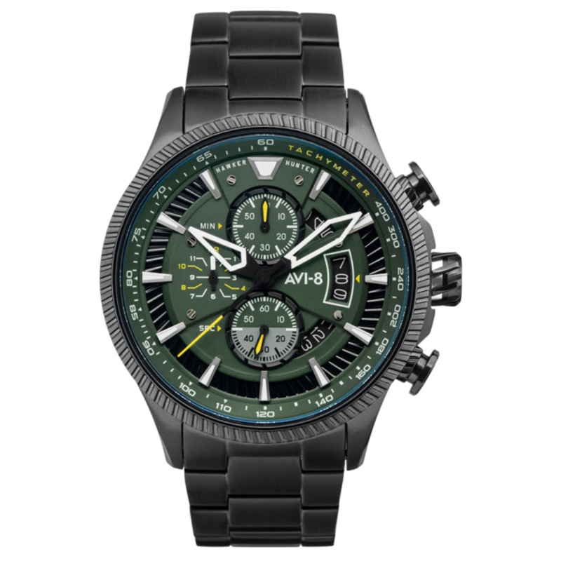 AVI-8 Men’s Black Hawker Hunter Chronograph Watch AV-4064-11