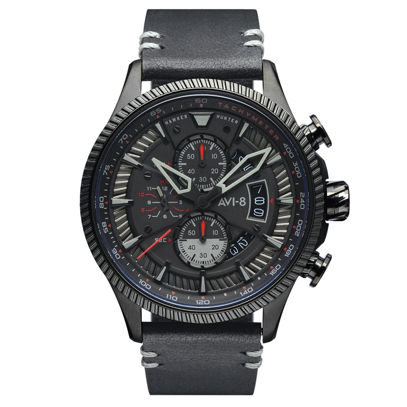 AVI-8 Men’s Stealth Black Hawker Hunter Avon Watch AV-4064-05