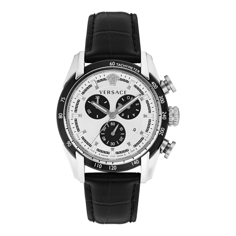 Versace V-Ray Men’s Black White Chronograph Watch VE2I00821